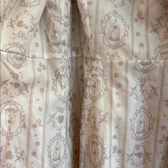 NWT Hot Topic Beauty and the Beast Button-Up Cream Dress - Picture 4 of 9
